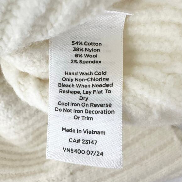 NWT Talbots Jewel Button Henley Pullover Sweater | Ivory Cream | SZ 2X - Picture 10 of 10